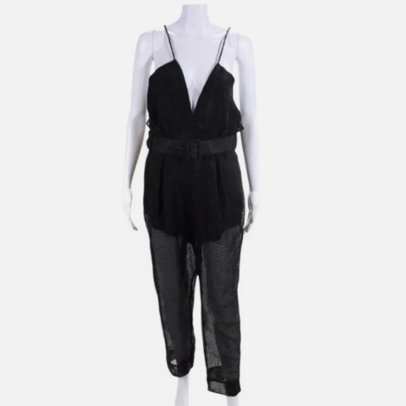 Alice McCall Justify My Love Jumpsuit Black Striped Organda up Size US 6 - Picture 5 of 13